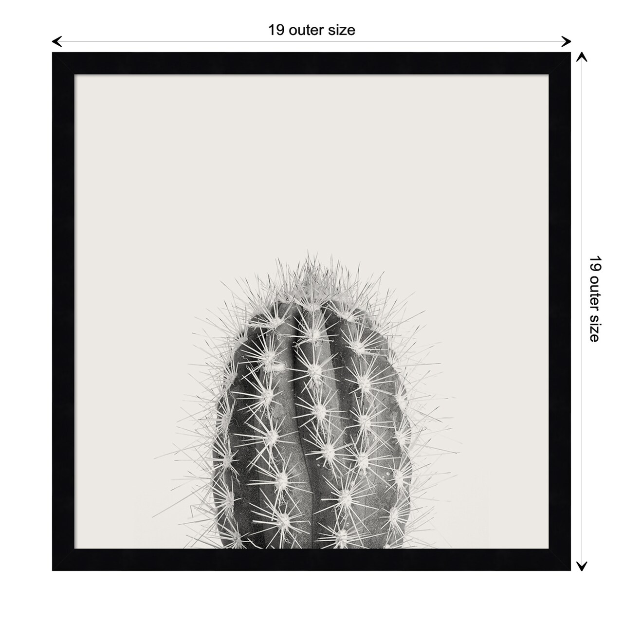 Haze Cactus Succulent Tall by The Creative Bunch Studio Wood Framed Wall Art Print